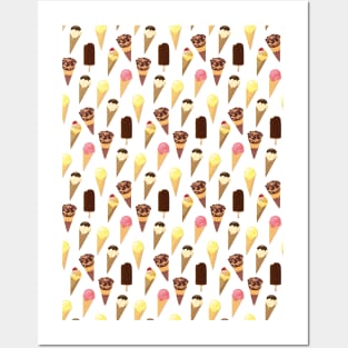 Creamy Ice Cream Pattern Posters and Art